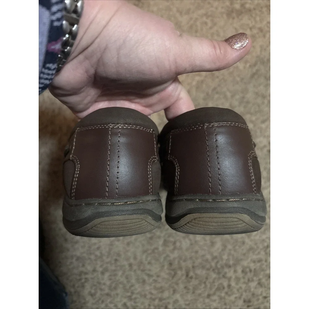 Nunn Bush Brown Leather Boat Shoes Memory Foam Comfort Men's Sz 10 Beach Casual